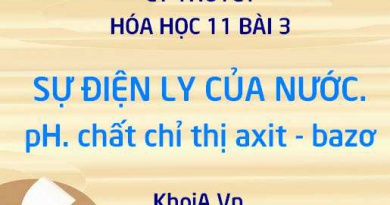 Sự điện li của nước, tích số ion của nước. pH là gì? Chất chỉ thị Axit Bazơ là gì?  - Lý thuyết hóa 11 bài 3